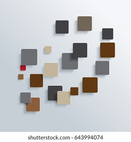 Abstract background of geometric shapes. Geometric mosaic with squares on background