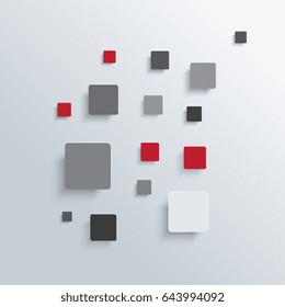 Abstract background of geometric shapes. Geometric mosaic with squares on background