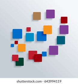 Abstract background of geometric shapes. Geometric mosaic with squares on background