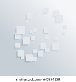 Abstract background of geometric shapes. Geometric mosaic with squares on background
