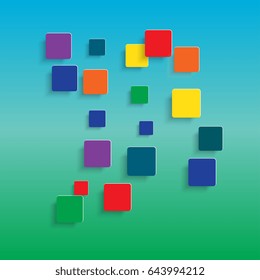 Abstract background of geometric shapes. Geometric mosaic with squares on background