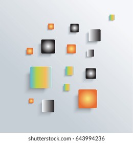 Abstract background of geometric shapes. Geometric mosaic with squares on background