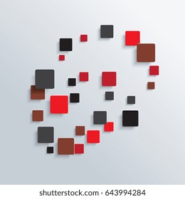Abstract background of geometric shapes. Geometric mosaic with squares on background