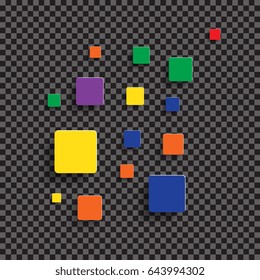 Abstract background of geometric shapes. Geometric mosaic with squares on background