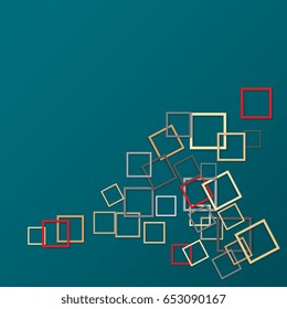 Abstract background of geometric shapes. Geometric mosaic of squares