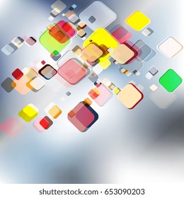 Abstract background of geometric shapes. Geometric mosaic of squares