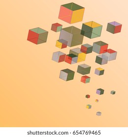 Abstract background of geometric shapes. Geometric mosaic of squares