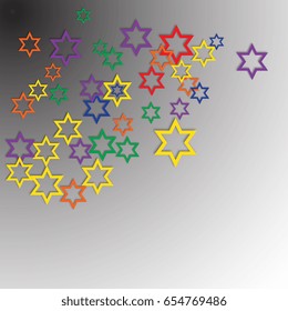 Abstract background of geometric shapes. Geometric mosaic of stars
