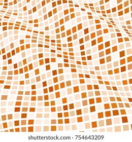 Abstract background of geometric shapes. Geometric mosaic of squares. Wavy background