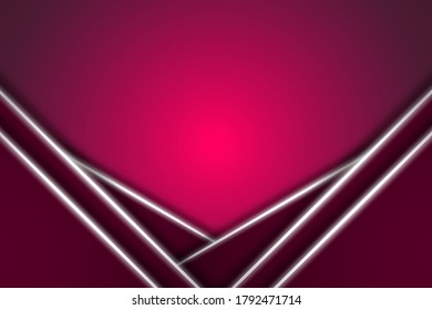 Abstract background with geometric shapes and neon lines. Modern abstract graphic design background.