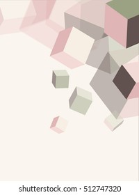 Abstract background with geometric shapes in pastel colours. Can be used to design disc covers, website.
