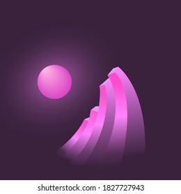 
fondo abstracto de formas geométricas en colores rosa y púrpura