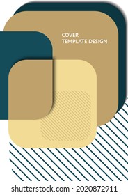 Fondo abstracto con formas geométricas. Cuadros redondeados y rayas. Plantilla para su diseño corporativo. Ilustración del vector