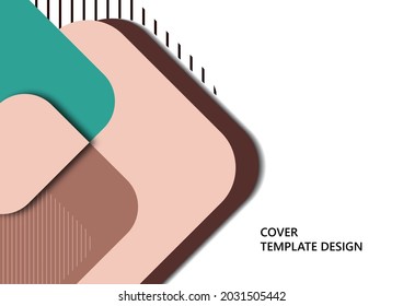 Fondo abstracto con formas geométricas. Cuadros redondeados y rayas. Plantilla para su diseño corporativo. Ilustración del vector