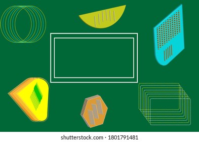 Abstract background with geometric shapes. Space for Headline.