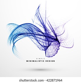 Abstract Background. Geometric Shapes for Techno Design. Vector Wave for Presentation, Annual Reports, Brochures, Leaflets, Posters, Business Cards and Documents Cover Pages Design