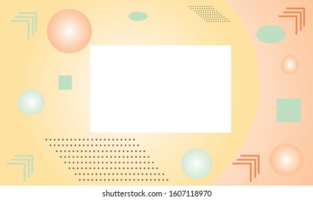 abstract background with geometric shapes template postcard banner poster Memphis style copy space