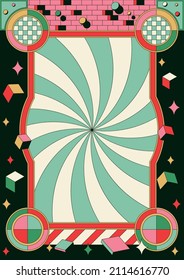 Abstract Background, Geometric Shapes and Trendy Colors
