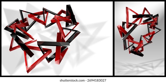 Abstract background, geometric shapes, triangle shape and vector illustration.