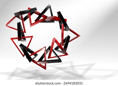 Fundo abstrato, formas geométricas, forma de triângulo e ilustração vetorial.