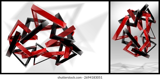 Fondo Abstractas, Formas geométricas, forma de triángulo y Ilustración vectorial.