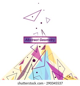 Abstract. Background. Geometric Shapes triangles flying. Vector EPS 10 