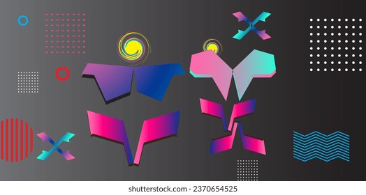 Abstract background with geometric shapes. Vector illustration. Can be used for advertisingeting, presentation.