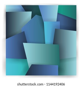 Abstract background with geometric shapes in volume. Texture for banners, backgrounds, postcards.