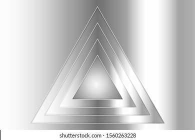  Abstract background with geometric shapes.Triangle frame of silver metal technology concept.  Layout for business presentations, flyers, posters.Vector illustration.Eps10 
 