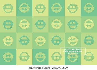 Abstract Background | Geometric Background (Smiley Face) - Pattern, Profile, Brochure, Website Design, Website Banner, Advertisement, Poster, Apparel, Textiles, Interior Design (4 Colors) - DL.2.18