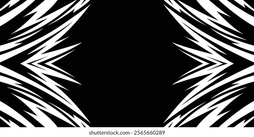 Abstract background with geometric spike line pattern and with some copy space area