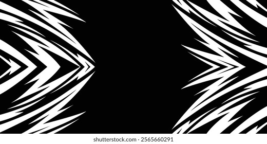 Abstract background with geometric spike line pattern and with some copy space area