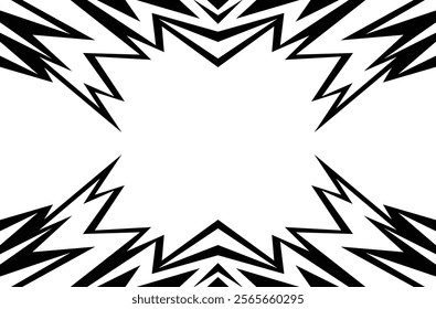 Abstract background with geometric spike line pattern and with some copy space area