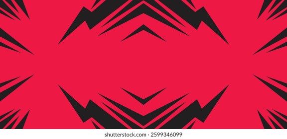 Abstract background with geometric spike line pattern and with some copy space area