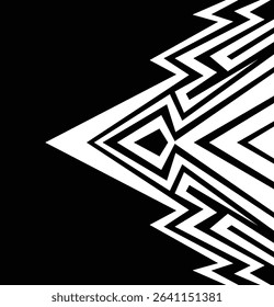 Abstract background with geometric spike line pattern and with some copy space area.