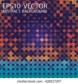 Abstract background of geometric  square mosaic tiles. Vector illustration