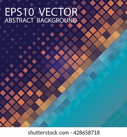 Abstract background of geometric  square mosaic tiles. Vector illustration