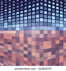 Abstract background of geometric square mosaic tiles. Vector illustration.