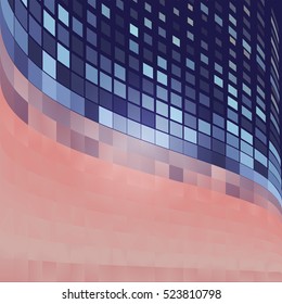 Abstract background of geometric square mosaic tiles. Vector illustration.