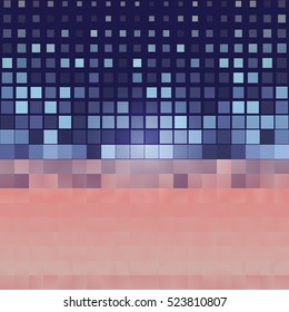 Abstract background of geometric square mosaic tiles. Vector illustration.