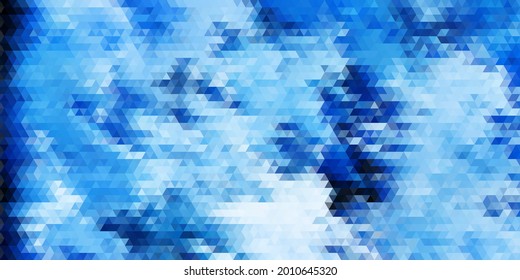 Abstract background with geometric texture. Bright shades of blue. Design of presentations, flyers, booklets and brochures for business and education. Vector illustration.