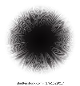 Abstract background with geometric texture. Optical illusion of distortion of space. Copy space for text. Stock vector illustration.