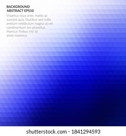Abstract background with geometric texture. Saturated blue on a white background. Copy space for text. Stock vector illustration.