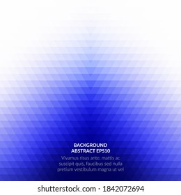 Abstract background with geometric texture. Saturated blue on a white background. Copy space for text. Stock vector illustration.