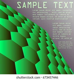 Abstract background, Geometric texture with text