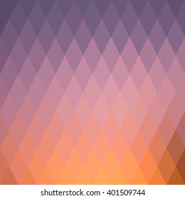 Abstract background geometric transition from orange to purple