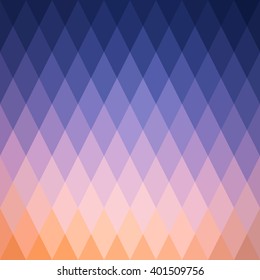 Abstract background geometric transition from orange to blue