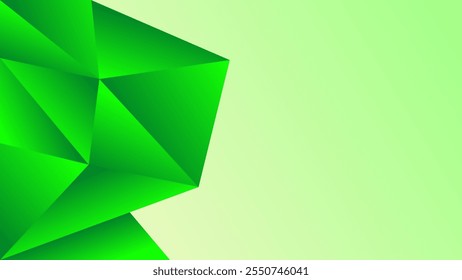 FUNDO ABSTRATO COM FORMAS DE TRIÂNGULO GEOMÉTRICO GRADIENTE VERDE COR DESIGN VETOR MODELO BOM PARA SITE MODERNO, PAPEL DE PAREDE, DESIGN DE CAPA, PÁGINA INICIAL