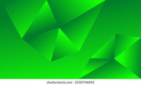 FONDO Abstractas CON FORMAS TRIANGULARES GEOMÉTRICAS PLANTILLA DE VECTOR DE DISEÑO DE COLOR VERDE GRADIENTE BUENO PARA EL SITIO WEB MODERNO, FONDO DE PANTALLA, DISEÑO DE CUBIERTA, PÁGINA DE ATERRIZAJE