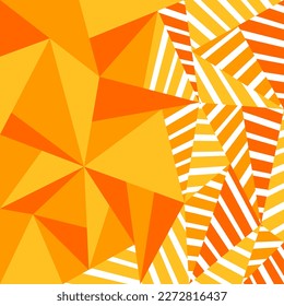 Fondo abstracto con triángulo geométrico y patrón de rayas
